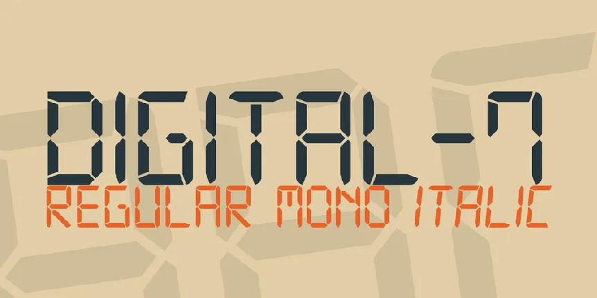 Digital-7 Family font