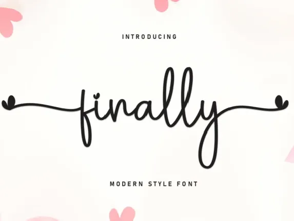 Finally Script font