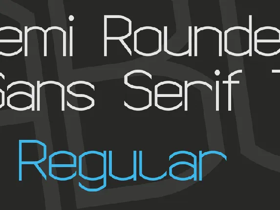 Semi Rounded Sans Serif 7 font