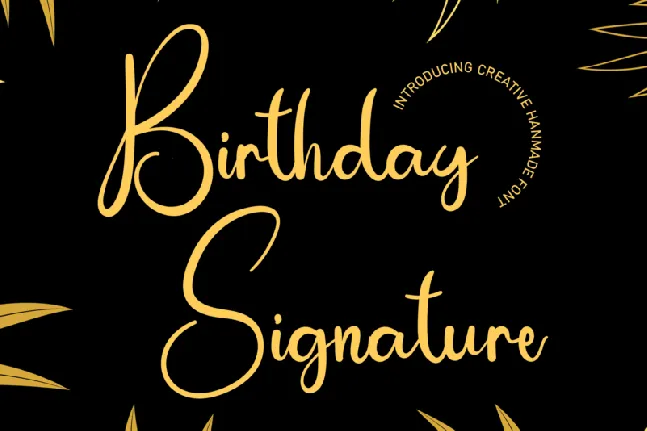 Birthday Signature font