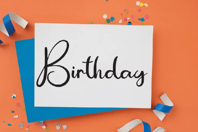 Birthday Signature font