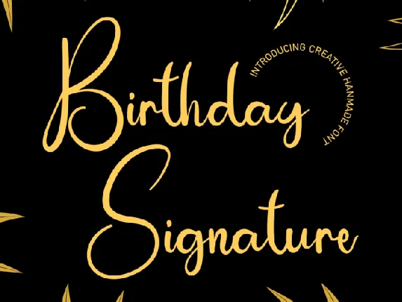 Birthday Signature font