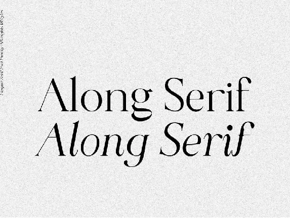 Along Serif BSC font