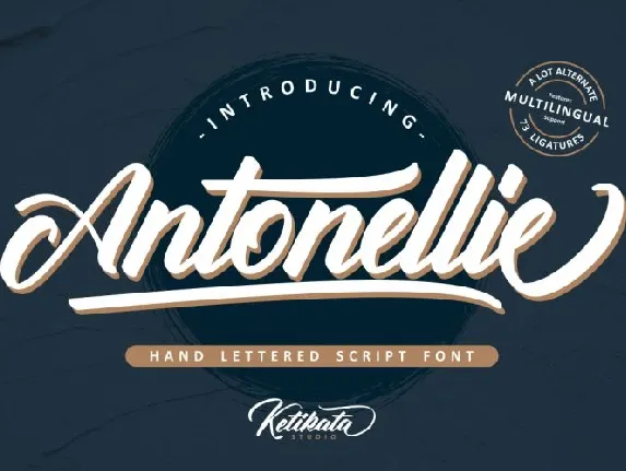 Antonellie Calligraphy font