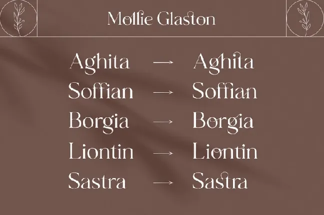 Mollie glaston font