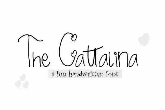 The Cattalina Handwritten font