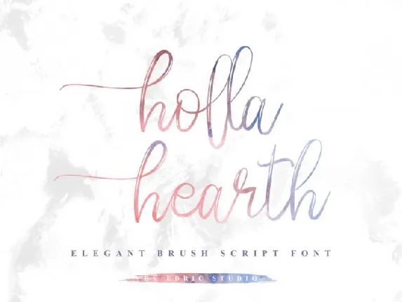 Holla hearth Brush font