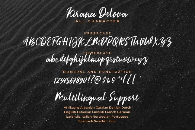 Kirana Delova Demo font