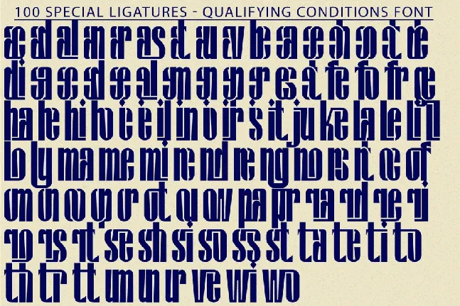 Qualifying Conditions Demo font