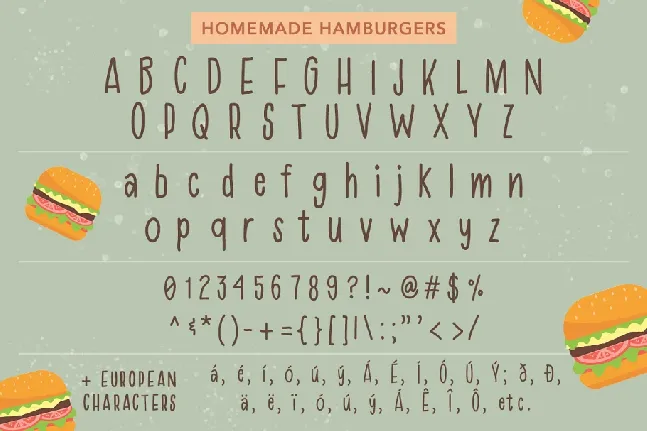 Homemade Hamburger font