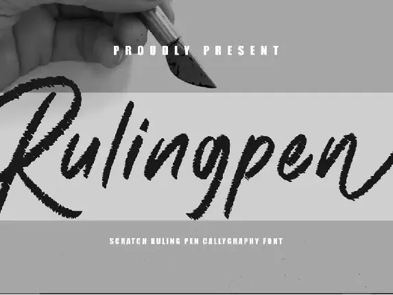 Rulingpen font