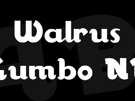 Walrus Gumbo NF font