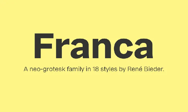 Franca Family font