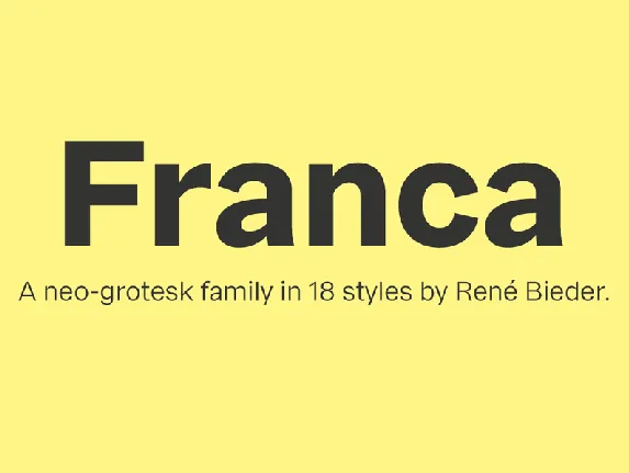 Franca Family font