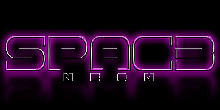 Spac3 neon font