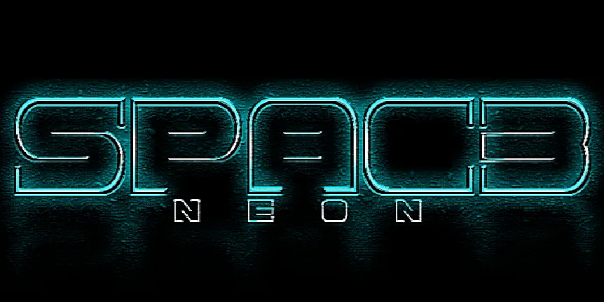 Spac3 neon font