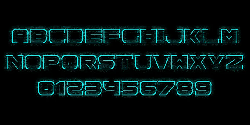 Spac3 neon font