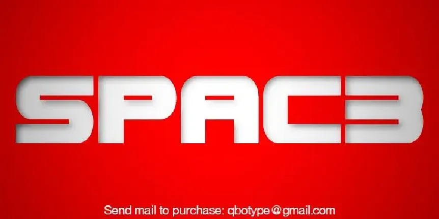 Spac3 neon font