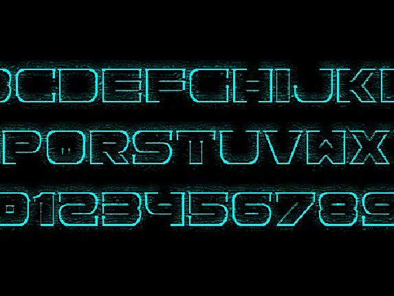 Spac3 neon font