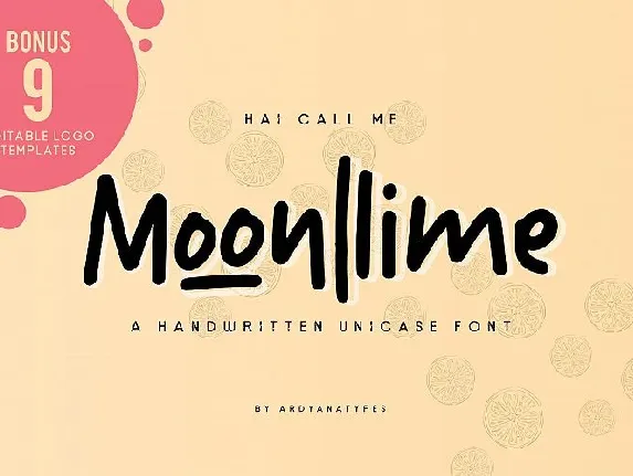 Moonllime Script font