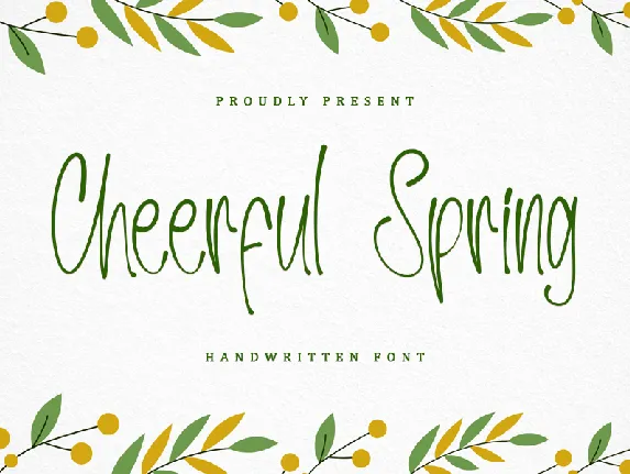 Cheerful Spring - Personal Use font