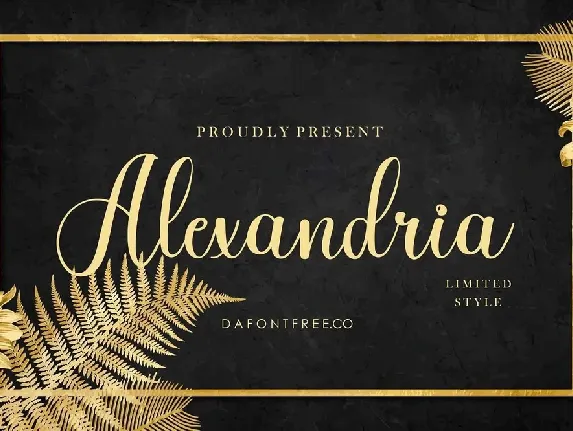 Alexandria font