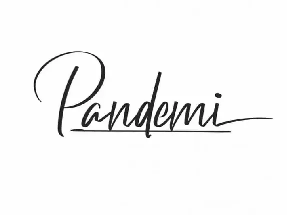 Pandemi Siganture font