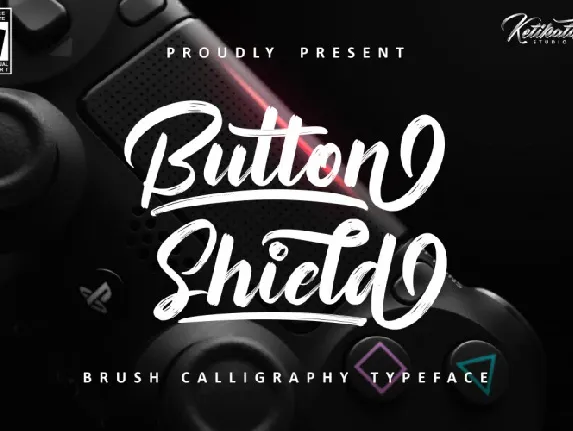 Button Shield Brush font