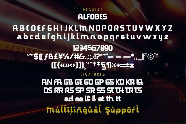 Alfobes font