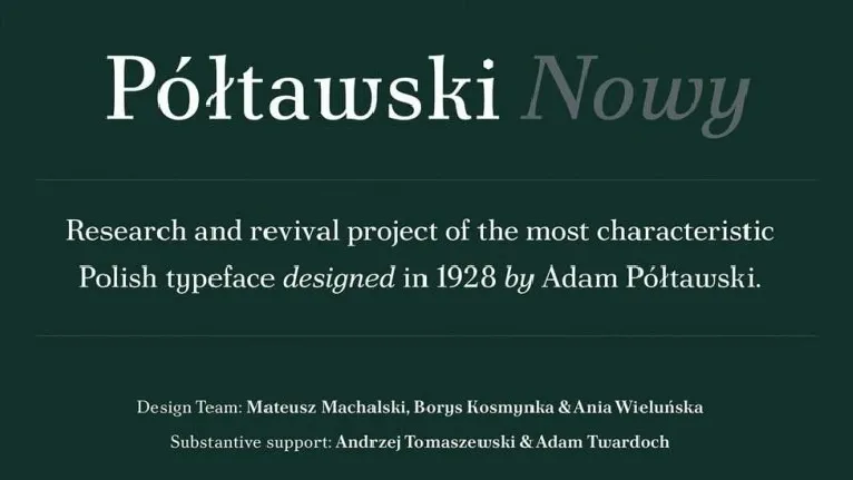 Poltawski Nowy Family font