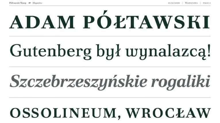 Poltawski Nowy Family font