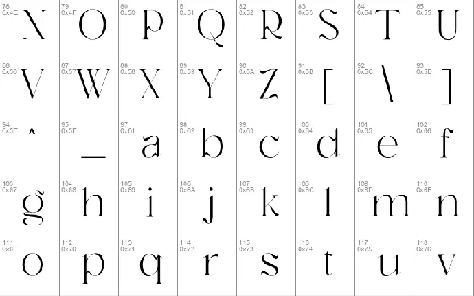 Negaroa font