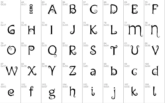 Chyga font