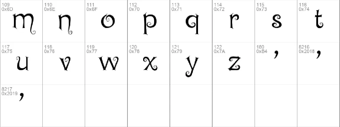 Chyga font