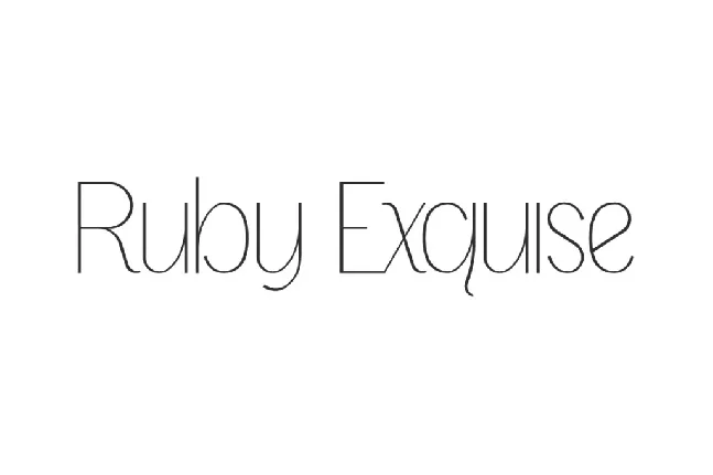 RubyExquiseDemo font