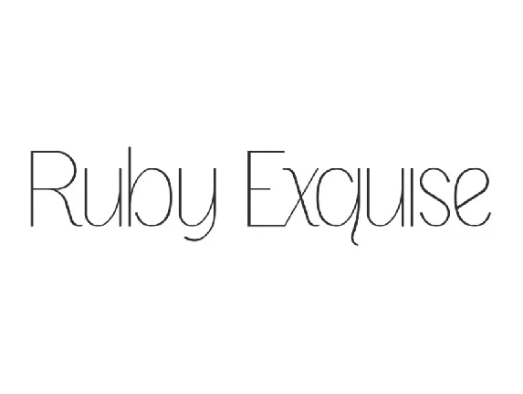 RubyExquiseDemo font