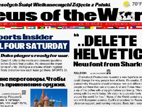 News of the World font