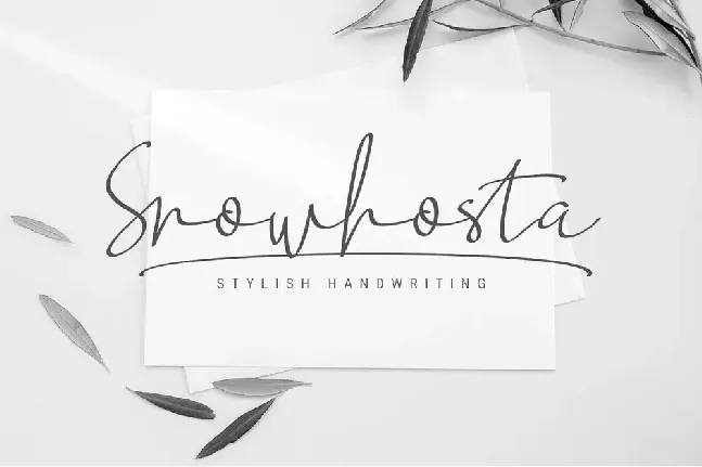 Snowhosta font