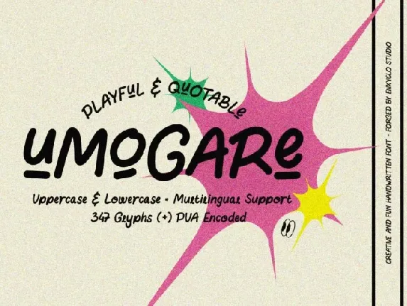 Umogare Display font