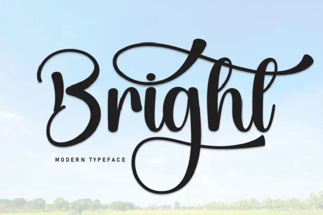 Bright Calligraphy font