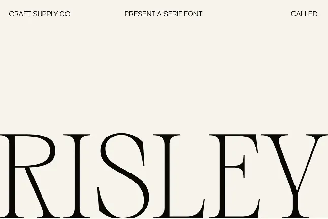 Risley Demo font