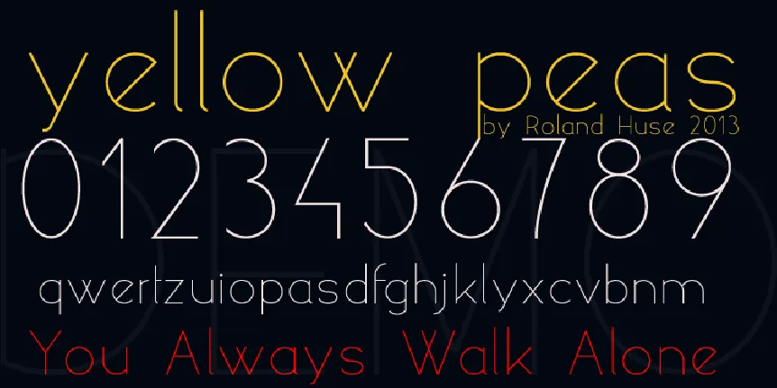 Yellow peas font