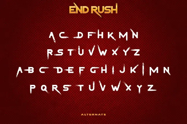 End Rush Demo font