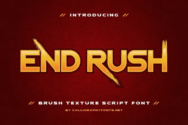 End Rush Demo font