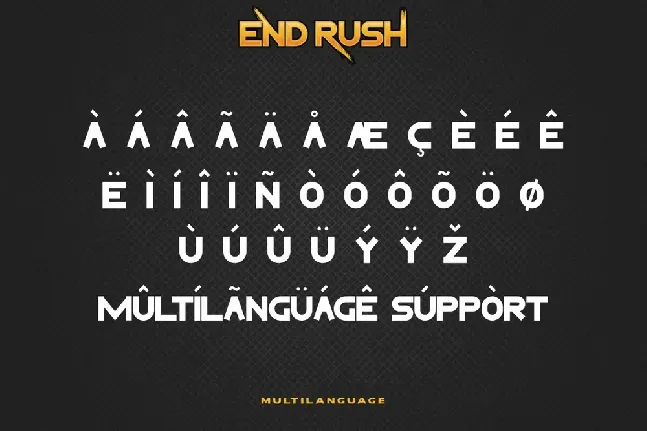 End Rush Demo font