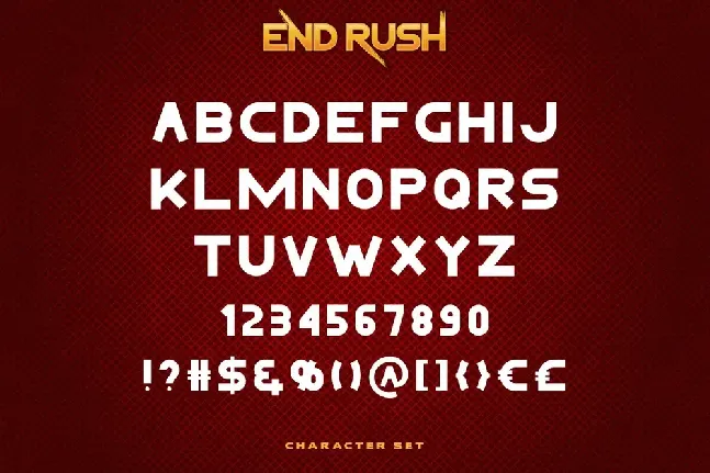 End Rush Demo font