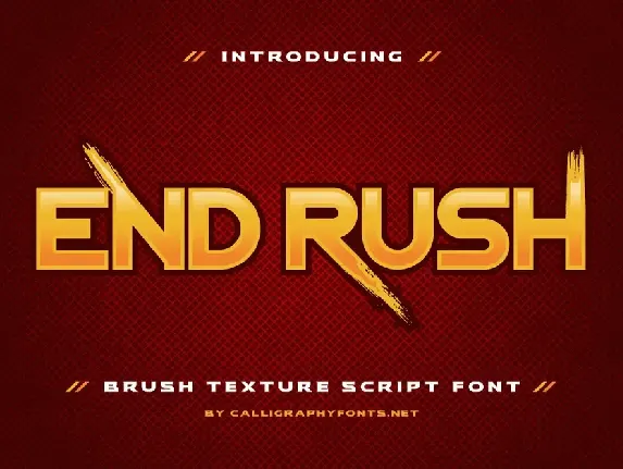 End Rush Demo font