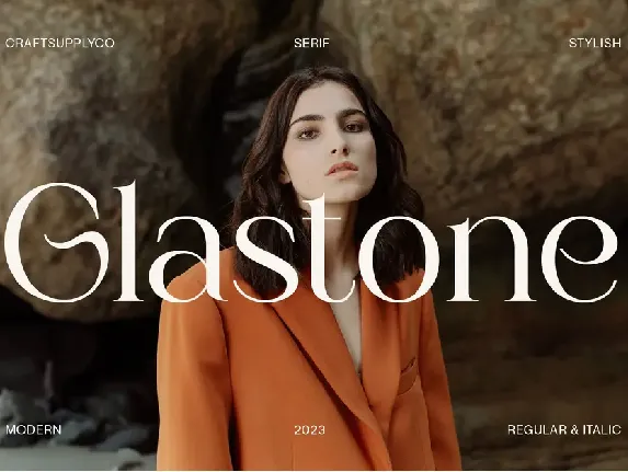 Glastone Demo font