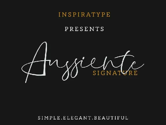 Aussiente Signature font