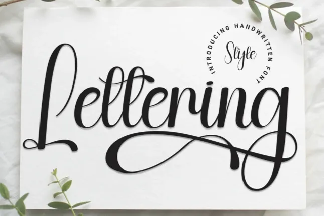 Lettering Calligraphy font